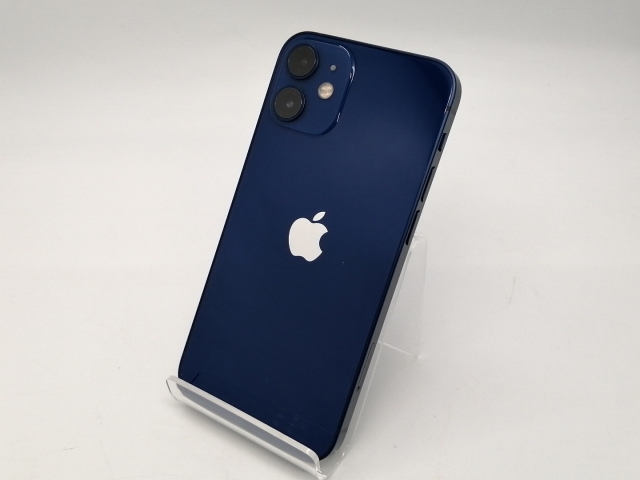 【中古】Apple docomo 【SIMロック解除済み】 iPhone 12 mini 128GB ブルー MGDP3J/A【広島本通】保証期間１ヶ月【ランクB】