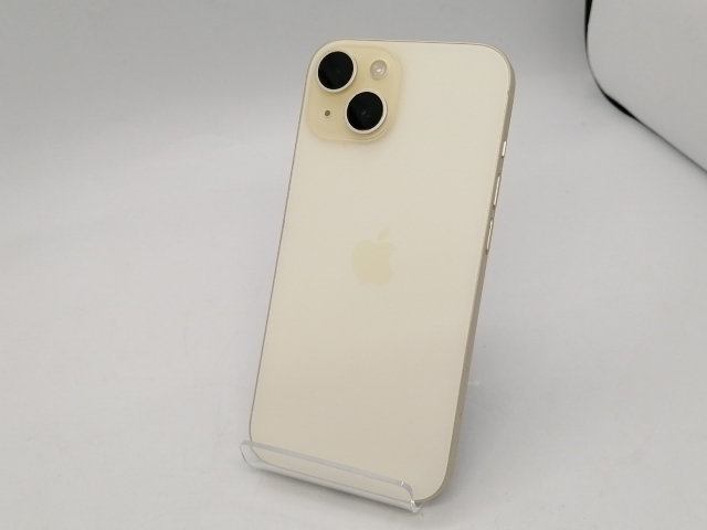 【中古】【赤ロム保証あり】Apple au 【SIMフリー】 iPhone 15 256GB イエロー MTMQ3J/A【広島本通】保証期間１ヶ月【ランクB】