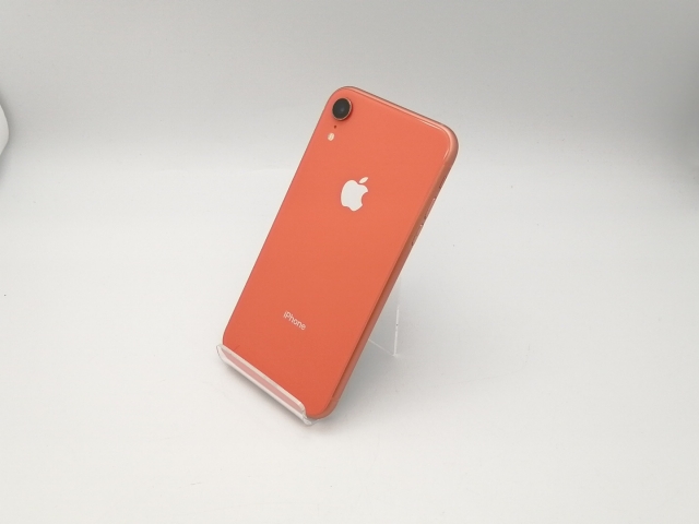 【中古】Apple docomo 【SIMロック解除済み】 iPhone XR 128GB コーラル MT0T2J/A【広島本通】保証期間１ヶ月【ランクC】