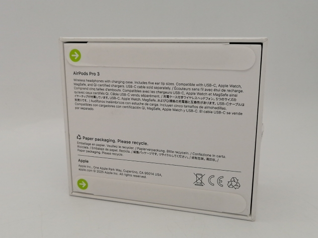 未使用】Apple AirPods Pro 3 MFHP4J/A【広島本通】保証期間1ヶ月