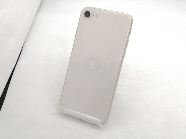 【中古】Apple docomo 【SIMフリー】 iPhone SE（第3世代） 64GB スターライト MMYD3J/A【広島本通】保証期間１ヶ月【ランクA】