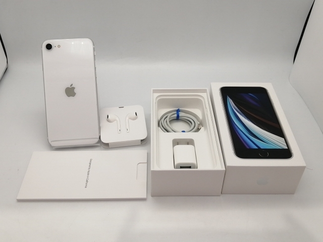 携帯電話、スマートフォン iPhoneSE 第2世代[64GB] au ホワイト【安心