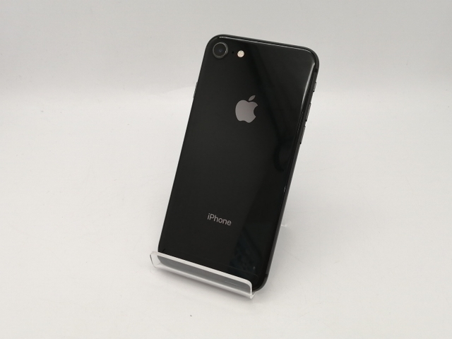 【中古】Apple au 【SIMロック解除済み】 iPhone 8 64GB スペースグレイ MQ782J/A【広島本通】保証期間１ヶ月【ランクB】