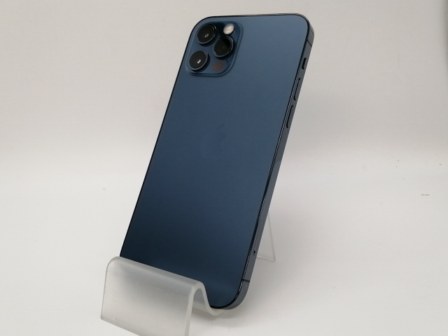 【中古】Apple docomo 【SIMロック解除済み】 iPhone 12 Pro Max 128GB パシフィックブルー MGCX3J/A【三宮センター】保証期間１週間【ランクC】