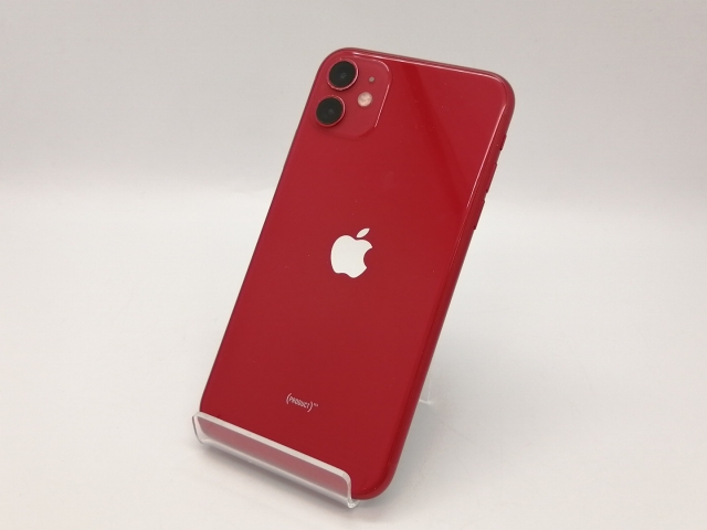 【中古】Apple SoftBank 【SIMロック解除済み】 iPhone 11 64GB (PRODUCT)RED MWLV2J/A【広島本通】保証期間１ヶ月【ランクC】