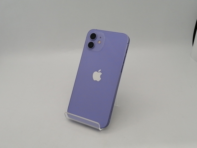 【中古】Apple SoftBank 【SIMロック解除済み】 iPhone 12 64GB パープル MJNH3J/A【広島本通】保証期間１ヶ月【ランクC】