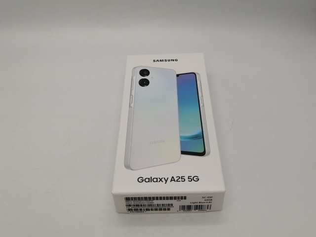 【未使用】SAMSUNG docomo 【SIMフリー】 Galaxy A25 5G ライトブルー 4GB 64GB SC-53F【広島本通】保証期間３ヶ月
