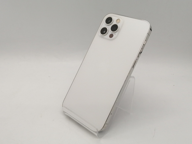 【中古】Apple SoftBank 【SIMロック解除済み】 iPhone 12 Pro 256GB シルバー MGMA3J/A【広島本通】保証期間１ヶ月【ランクC】