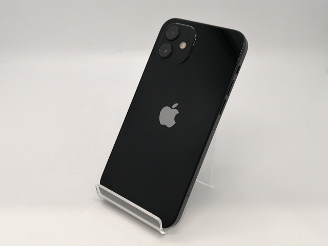【中古】Apple docomo 【SIMロック解除済み】 iPhone 12 128GB ブラック MGHU3J/A【広島本通】保証期間１ヶ月【ランクB】