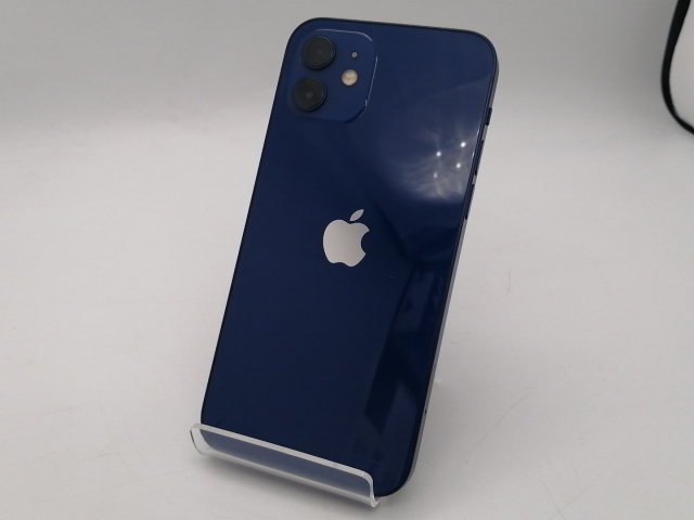 【中古】Apple au 【SIMロック解除済み】 iPhone 12 128GB ブルー MGHX3J/A【広島本通】保証期間１ヶ月【ランクC】