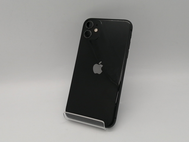 【中古】Apple SoftBank 【SIMロック解除済み】 iPhone 11 64GB ブラック MWLT2J/A【広島本通】保証期間１ヶ月【ランクC】