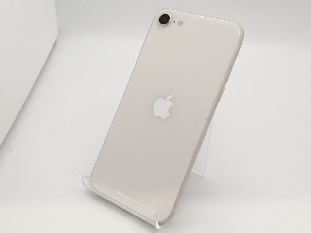 【中古】【赤ロム保証あり】Apple SoftBank 【SIMフリー】 iPhone SE（第3世代） 64GB スターライト MMYD3J/A【広島本通】保証期間１ヶ月【ランクA】