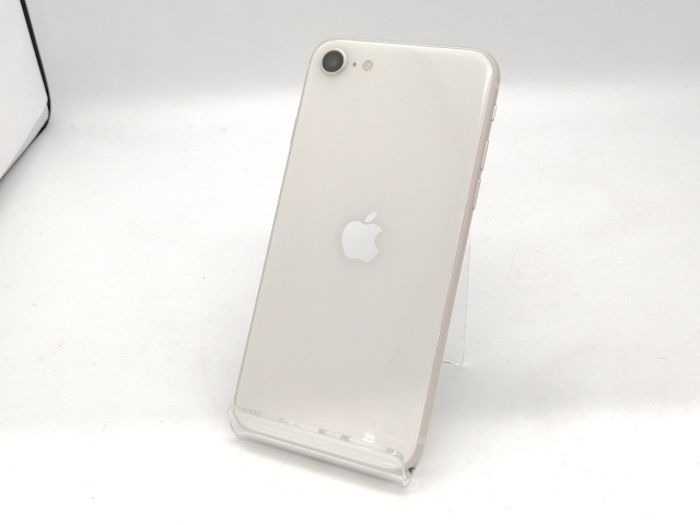 【中古】Apple SoftBank 【SIMフリー】 iPhone SE（第3世代） 64GB スターライト MMYD3J/A【広島本通】保証期間１ヶ月【ランクB】