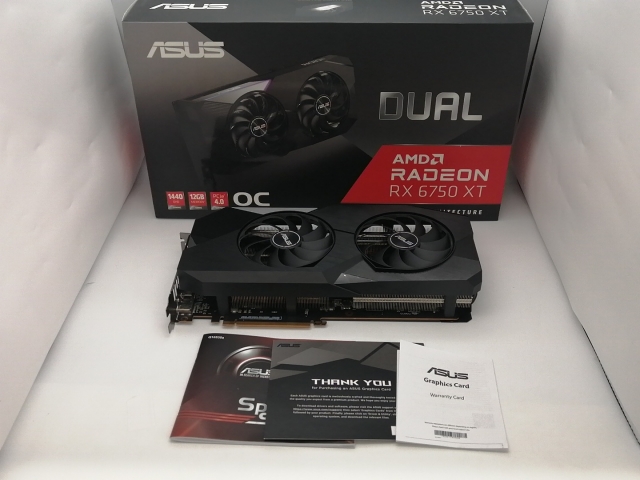 中古】ASUS DUAL-RX6750XT-O12G RX6750XT/12GB(GDDR6)【広島本通】保証