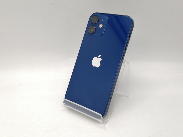 【中古】Apple au 【SIMロック解除済み】 iPhone 12 mini 128GB ブルー MGDP3J/A【広島本通】保証期間１ヶ月【ランクC】
