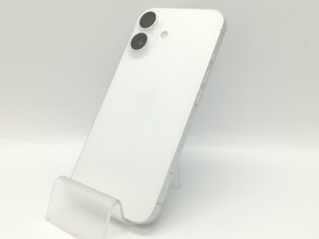 【中古】Apple 楽天モバイル 【SIMフリー】 iPhone 16 256GB ホワイト MYDX3J/A【小倉駅前】保証期間１ヶ月【ランクA】