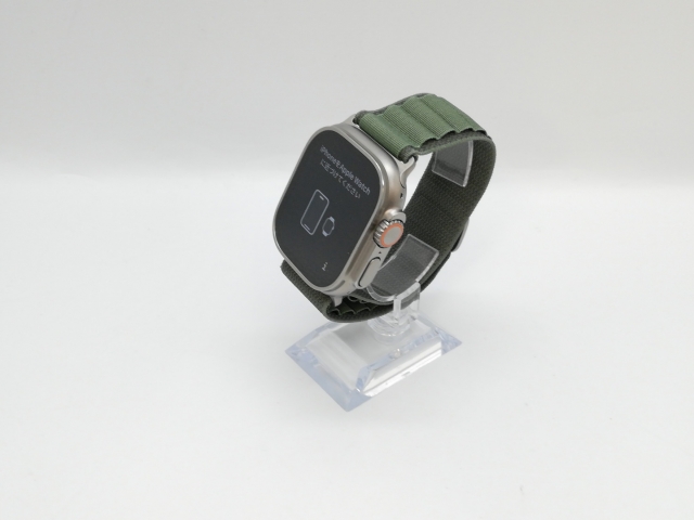 【中古】Apple Apple Watch Ultra 49mm Cellular チタニウムケース/グリーンアルパインループ M MQFN3J/A【京都】保証期間１ヶ月【ランクB】