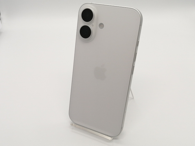 【中古】Apple 楽天モバイル 【SIMフリー】 iPhone 16 256GB ホワイト MYDX3J/A【小倉駅前】保証期間１ヶ月【ランクA】