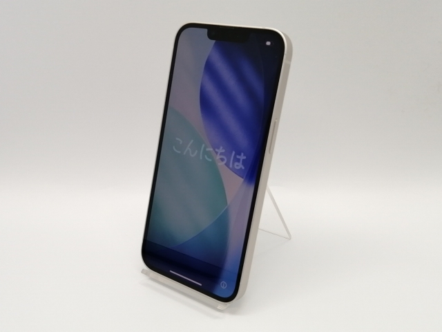 【中古】Apple au 【SIMフリー】 iPhone 13 128GB スターライト MLND3J/A【小倉駅前】保証期間１ヶ月【ランクB】_1