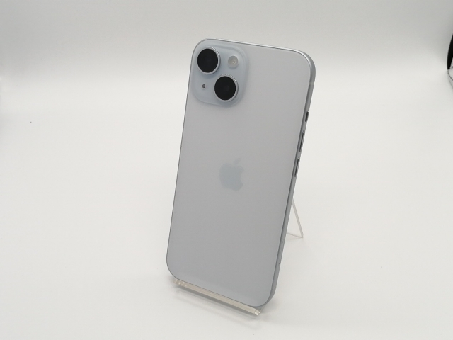 【中古】Apple SoftBank 【SIMフリー】 iPhone 15 128GB ブルー MTML3J/A【小倉駅前】保証期間１ヶ月【ランクB】