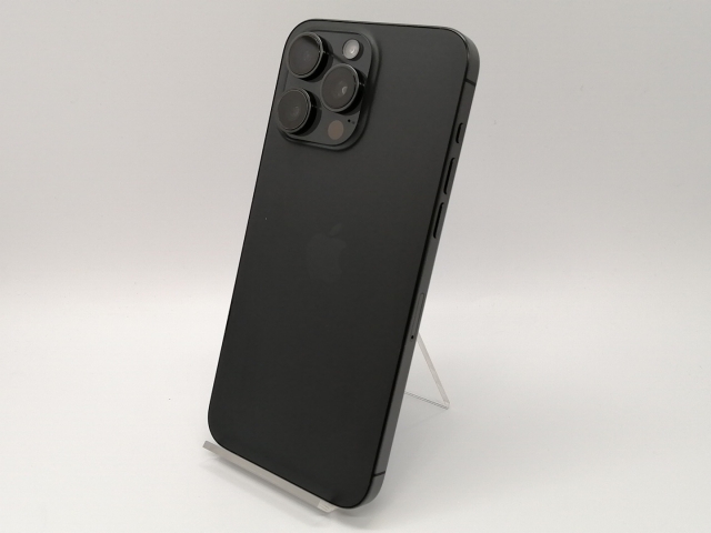 【中古】Apple 国内版 【SIMフリー】 iPhone 15 Pro Max 256GB ブラックチタニウム MU6P3J/A【広島】保証期間１ヶ月【ランクA】