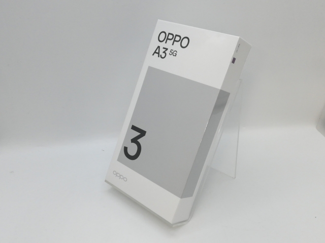 【未使用】【赤ロム保証あり】Oppo ymobile 【SIMフリー】 OPPO A3 5G 4GB 128GB パープル【大阪本店】保証期間３ヶ月