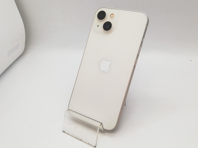 【中古】Apple SoftBank 【SIMフリー】 iPhone 13 128GB スターライト MLND3J/A【アリオ倉敷】保証期間１ヶ月【ランクB】