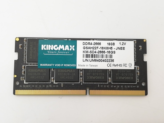【中古】260PIN 16GB DDR4-2666(PC4-21300) SODIMM 【ノートPC用】【アリオ倉敷】保証期間１週間