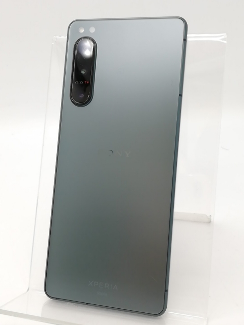 中古】SONY au 【SIMフリー】 Xperia 5 IV 8GB 128GB SOG09 グリーン