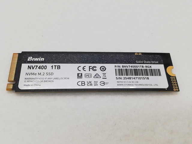【中古】各社 1TB SSD (M.2 2280/PCIe4.0 NVMe)【アリオ倉敷】保証期間１週間_1
