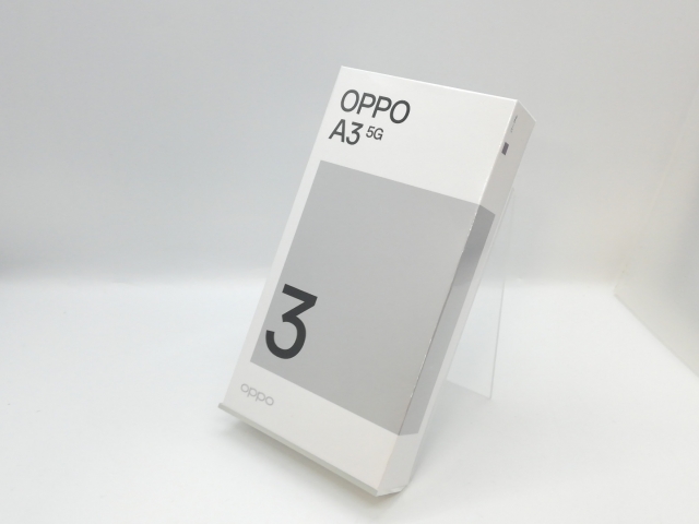 【未使用】Oppo ymobile 【SIMフリー】 OPPO A3 5G 4GB 128GB パープル【京都】保証期間３ヶ月