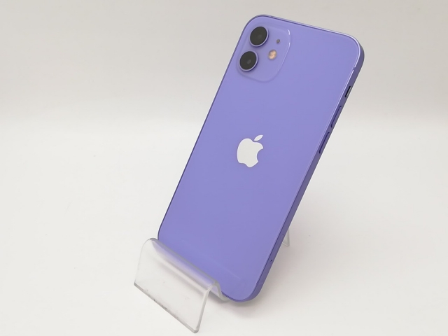 【中古】Apple ymobile 【SIMロック解除済み】 iPhone 12 64GB パープル MJNH3J/A【アリオ倉敷】保証期間１ヶ月【ランクB】
