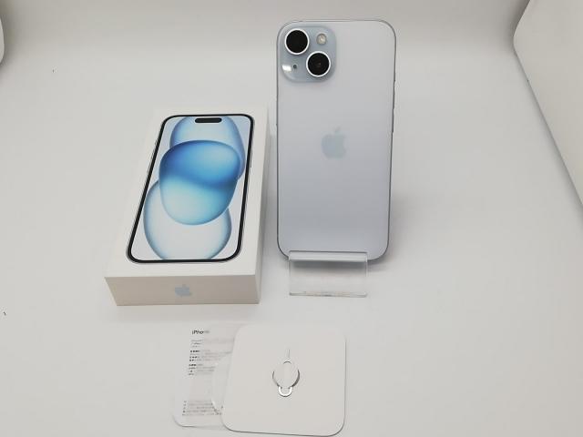 【中古】Apple 国内版 【SIMフリー】 iPhone 15 128GB ブルー MTML3J/A【広島】保証期間１ヶ月【ランクB】