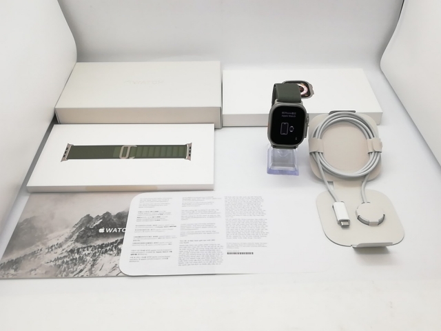 【中古】Apple Apple Watch Ultra 49mm Cellular チタニウムケース/グリーンアルパインループ M MQFN3J/A【アリオ倉敷】保証期間１ヶ月【ランクB】_7