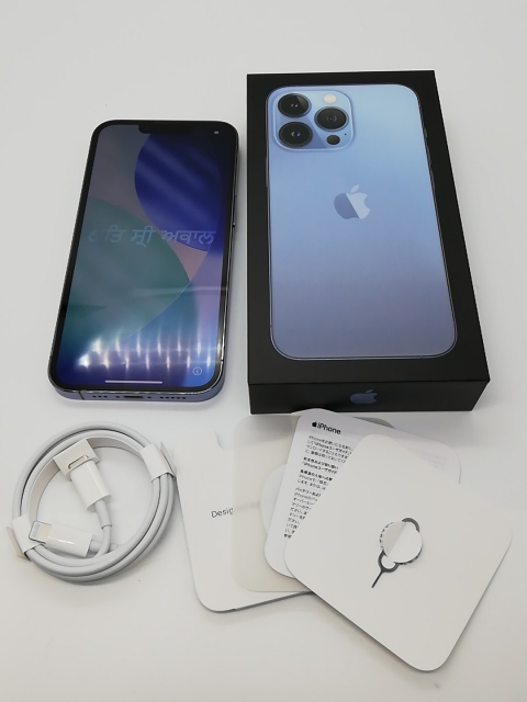 【中古】Apple 国内版 【SIMフリー】 iPhone 13 Pro 512GB シエラブルー MLV03J/A【アリオ倉敷】保証期間１ヶ月【ランクB】