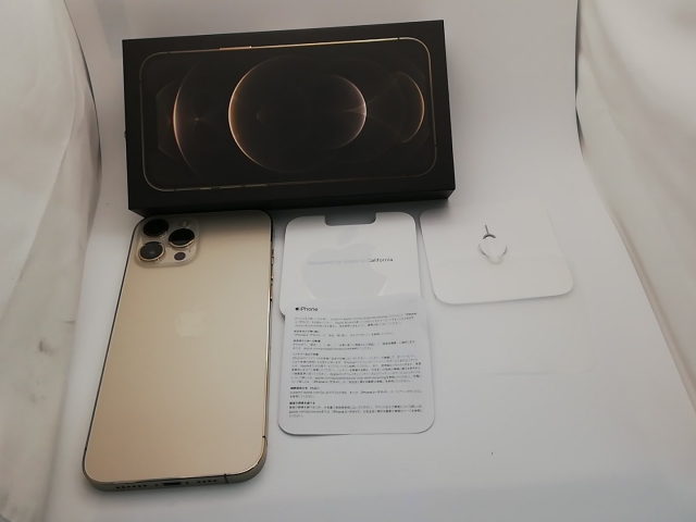 【中古】Apple docomo 【SIMロック解除済み】 iPhone 12 Pro Max 512GB ゴールド MGD53J/A【秋葉3号】保証期間１ヶ月【ランクC】