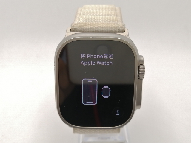 【中古】Apple Apple Watch Ultra 49mm Cellular チタニウムケース/スターライトアルパインループ M MQFR3J/A【川崎駅前】保証期間１ヶ月【ランクB】