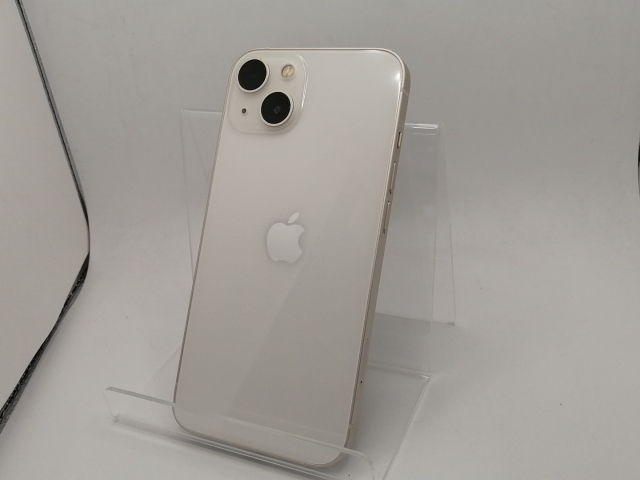 【中古】Apple docomo 【SIMフリー】 iPhone 13 128GB スターライト MLND3J/A【川崎駅前】保証期間１ヶ月【ランクC】