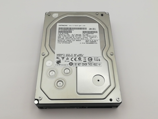 【中古】HITACHI HDS723030ALA640 3TB/7200rpm/64MB/6Gbps【川崎駅前】保証期間１週間