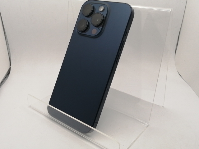 【中古】Apple SoftBank 【SIMフリー】 iPhone 15 Pro 128GB ブルーチタニウム MTUA3J/A【川崎駅前】保証期間１ヶ月【ランクB】
