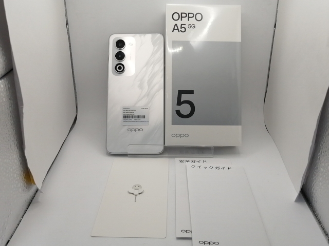 【未使用】Oppo UQmobile 【SIMフリー】 OPPO A5 5G 4GB 128GB ホワイト OPG06【川崎】保証期間３ヶ月_3