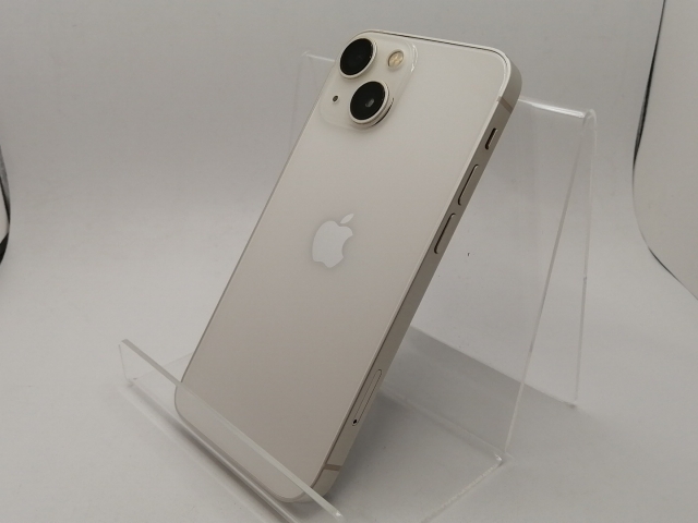 【中古】Apple au 【SIMフリー】 iPhone 13 mini 128GB スターライト MLJE3J/A【川崎駅前】保証期間１ヶ月【ランクC】