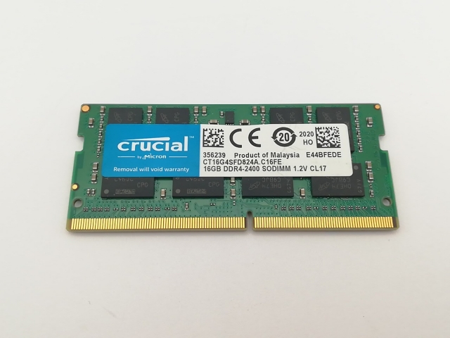 【中古】260PIN 16GB DDR4-2400(PC4-19200) SODIMM 【ノートPC用】【川崎駅前】保証期間１週間