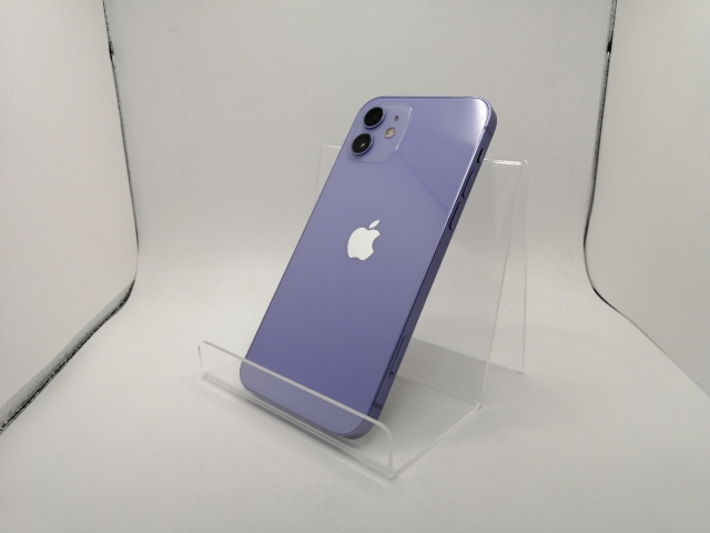 【中古】Apple au 【SIMロックあり】 iPhone 12 64GB パープル MJNH3J/A【川崎駅前】保証期間１ヶ月【ランクB】