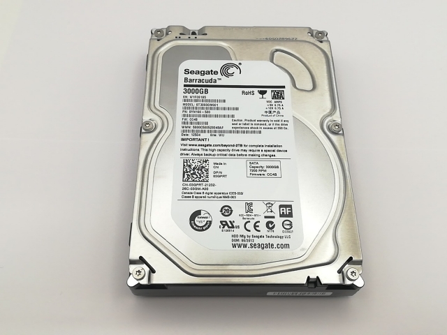 【中古】Seagate ST3000DM001 3TB/7200rpm/64MB/6Gbps【川崎駅前】保証期間１週間