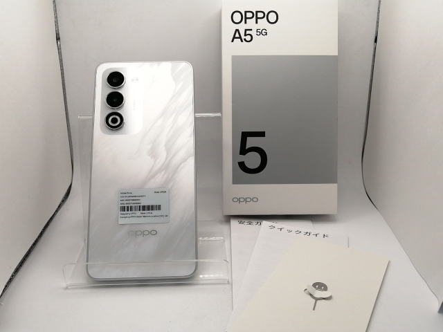中古】Oppo UQmobile 【SIMフリー】 OPPO A5 5G 4GB 128GB ホワイト