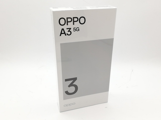 【未使用】Oppo ymobile 【SIMフリー】 OPPO A3 5G 4GB 128GB ブラック【府中ル・シーニュ】保証期間３ヶ月