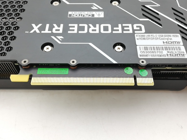 【中古】NVIDIA GeForce RTX3060 (LHR) 12GB (GDDR6)/PCI-E【柏】言いはなつ継続期間１週