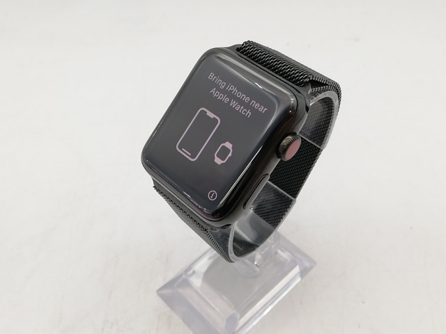 【中古】Apple Apple Watch Series3 42mm Cellular スペースブラックステンレス/スペースブラックミラネーゼループ【柏】保証期間１ヶ月【ランクB】
