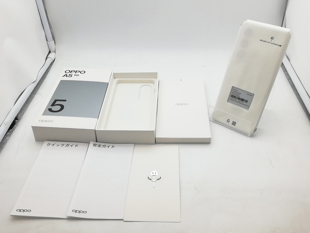 未使用】Oppo au 【SIMフリー】 OPPO A5 5G 4GB 128GB ホワイト OPG06